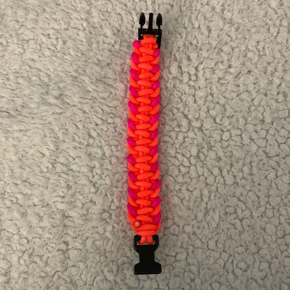 Orange and Pink Paracord Bracelet - Picture 6 of 13